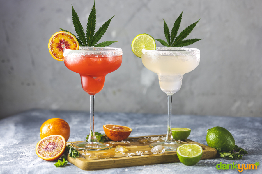 Fruity Weed Infused Margarita cocktails